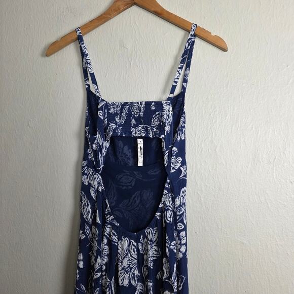 NEW Madewell Textured Slip Navy Floral Maxi Dress - Picture 11 of 15